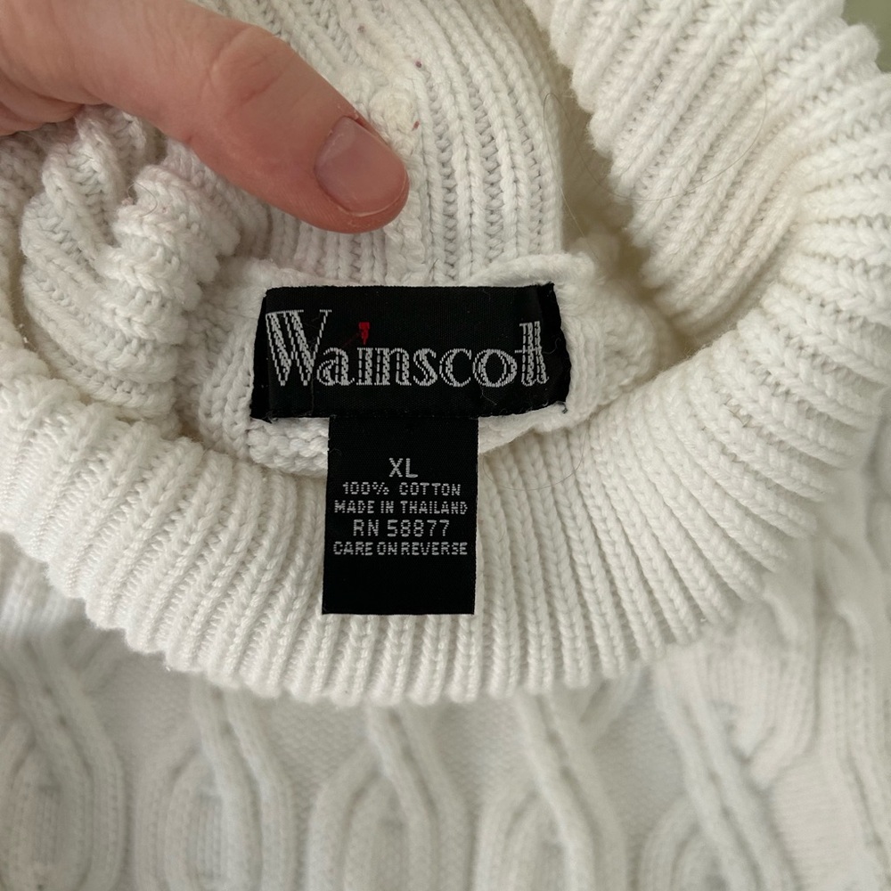 Womens Cable Knit Turtleneck Sweater - Picture 4 of 5